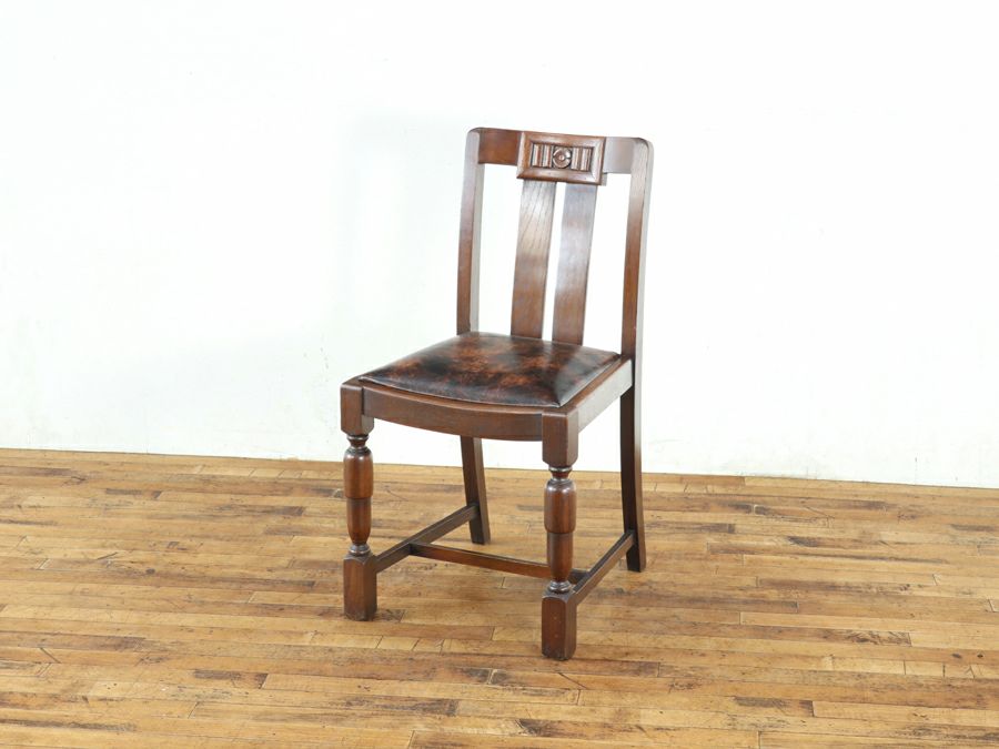 座面張替済 アールデコ ダイニングチェア 80572<br>在庫4脚