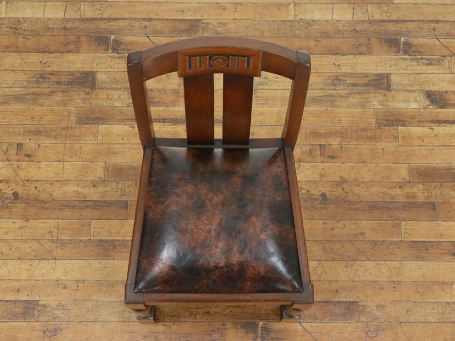 座面張替済 アールデコ ダイニングチェア 80572<br>在庫4脚