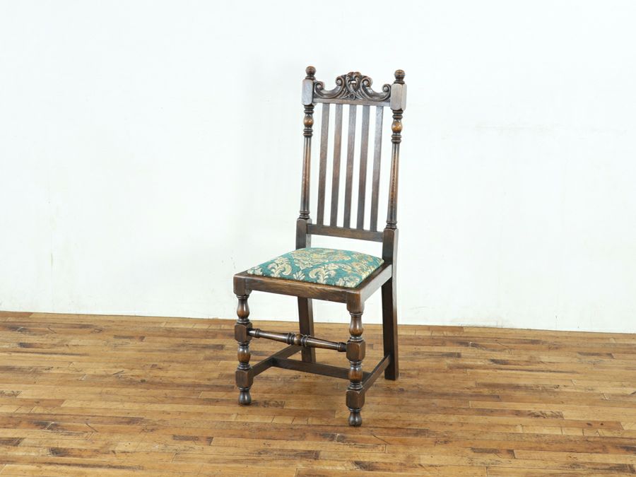 座面生地張替済 ハイバック ダイニングチェア 80560<br>在庫4脚