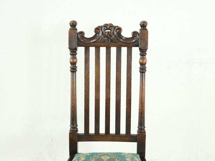 座面生地張替済 ハイバック ダイニングチェア 80560<br>在庫4脚