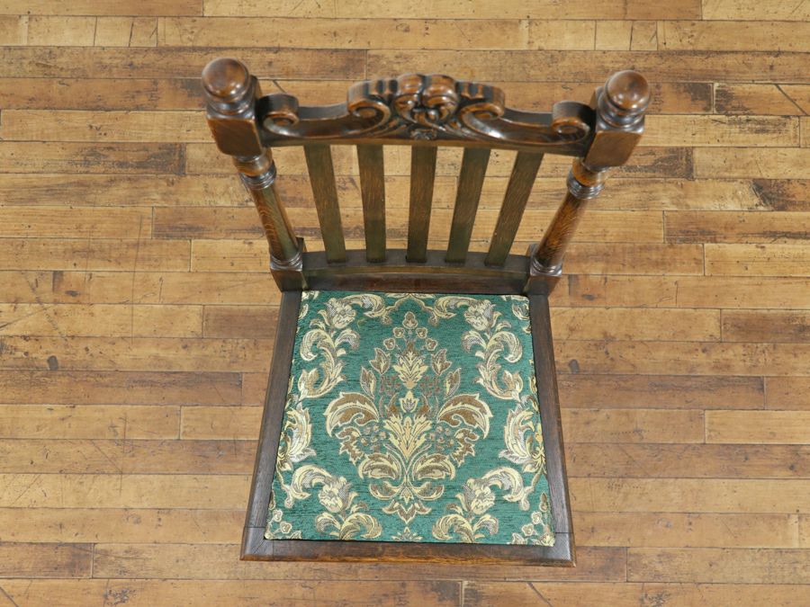 座面生地張替済 ハイバック ダイニングチェア 80560<br>在庫4脚