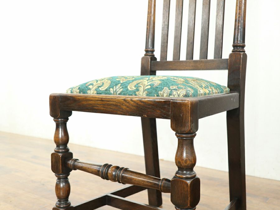 座面生地張替済 ハイバック ダイニングチェア 80560<br>在庫4脚