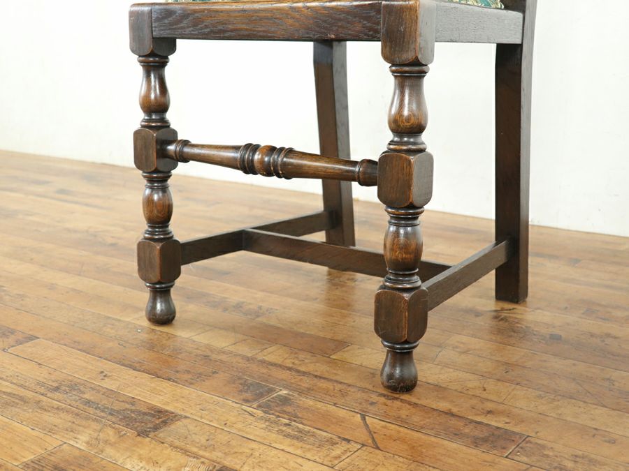 座面生地張替済 ハイバック ダイニングチェア 80560<br>在庫4脚