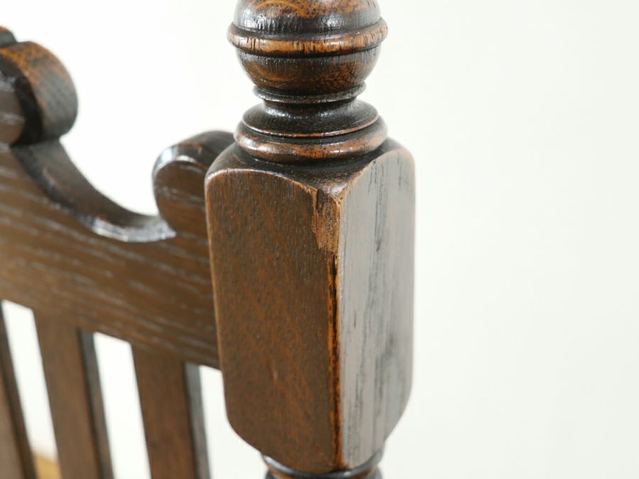 座面生地張替済 ハイバック ダイニングチェア 80560<br>在庫4脚