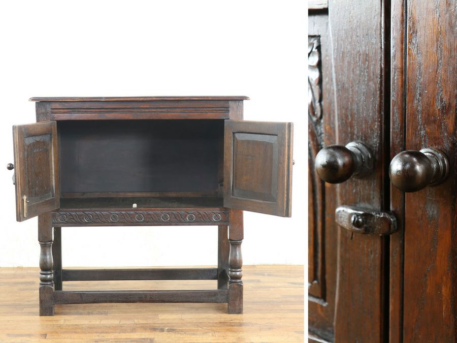 探すとなかなか見つからない これくらいのサイズが欲しかった イギリスサイドキャビネット 80688