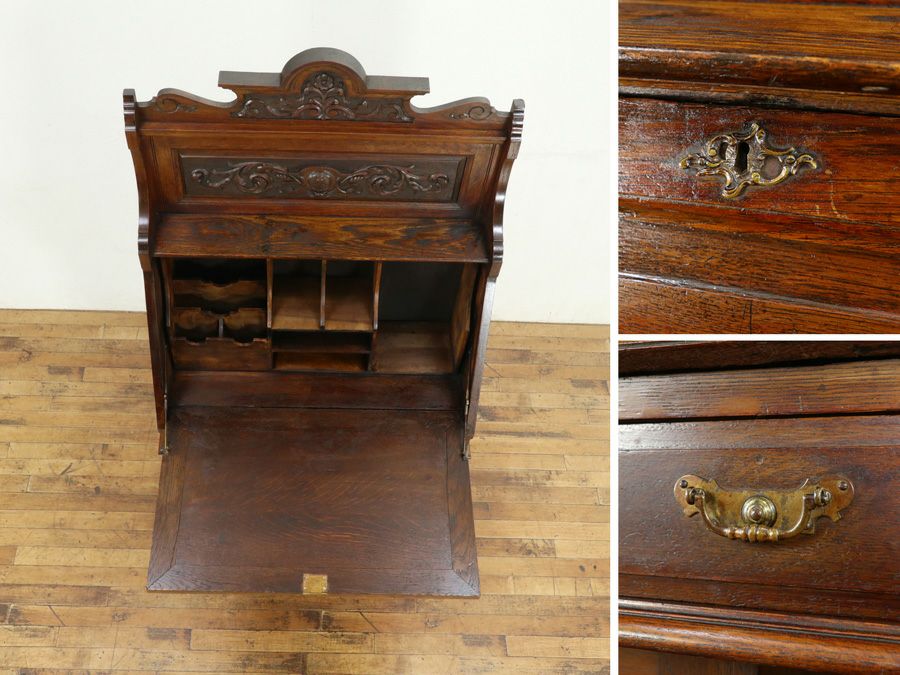 イギリスで100年以上を過ごした アンティークスチューデントビューロー 80722