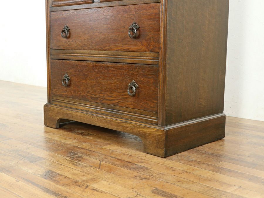 扉を開けるとデスクに早変わりする収納家具 イギリスライティングビューロー 80827