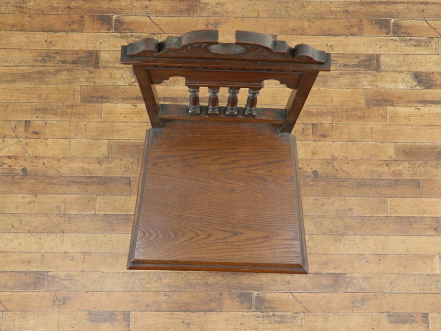 威厳あるペディメント、英国ホールチェア 80746<br>在庫2脚