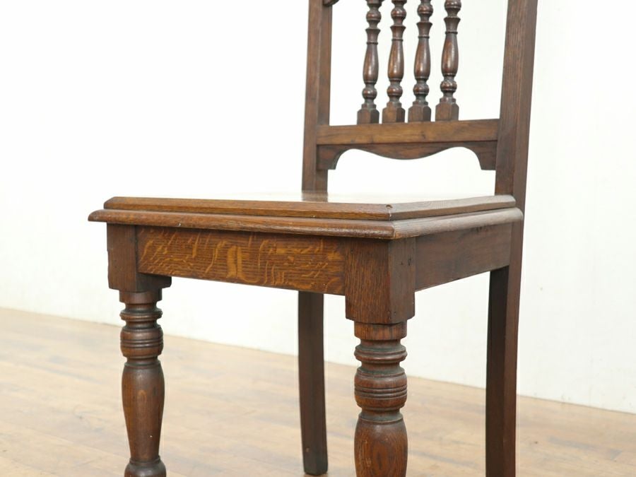 威厳あるペディメント、英国ホールチェア 80746<br>在庫2脚