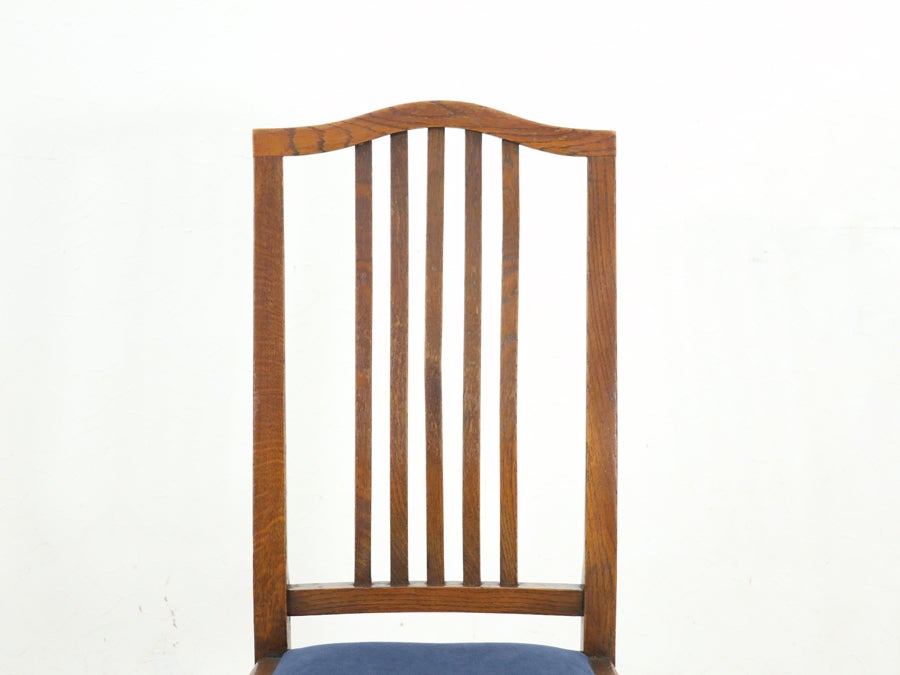 座面生地張替済み イギリスアンティーク ダイニングチェア 80501b<br>在庫４脚