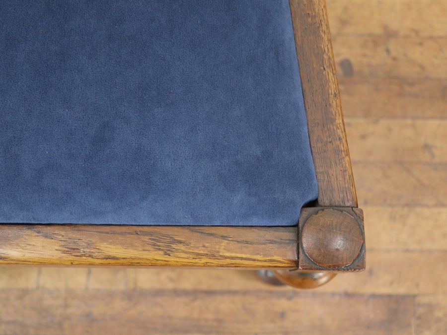 座面生地張替済み イギリスアンティーク ダイニングチェア 80501b<br>在庫４脚