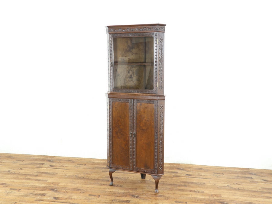 飾り棚としても収納棚としても コーナーキャビネット 80767