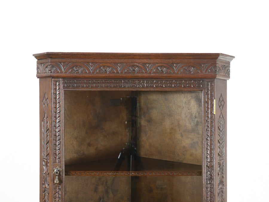 飾り棚としても収納棚としても コーナーキャビネット 80767