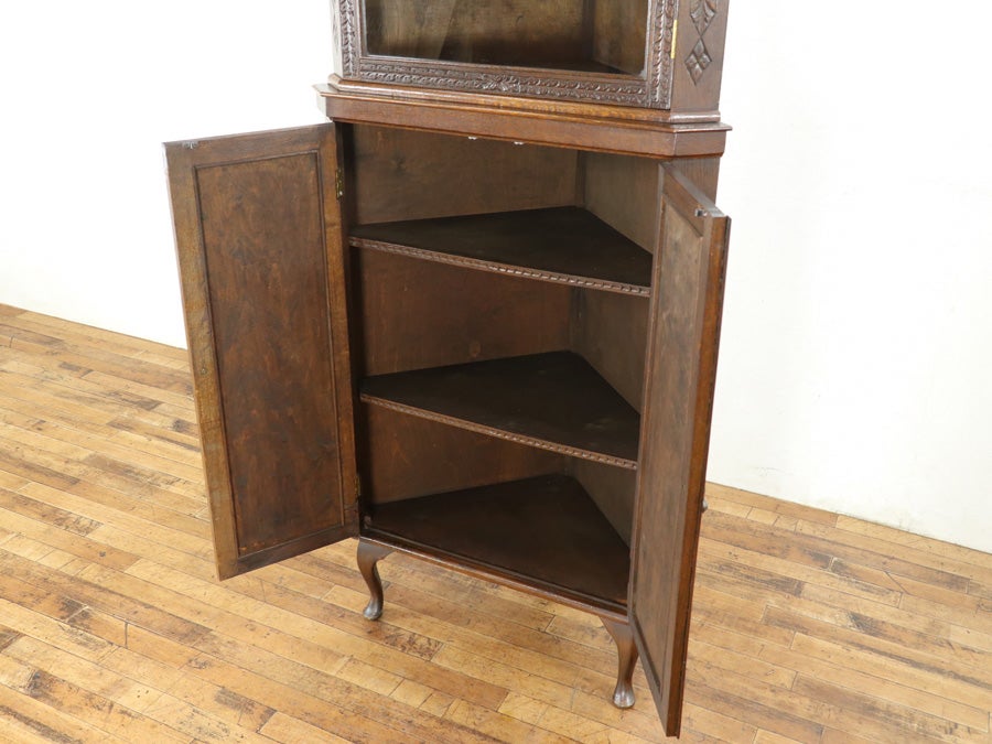 飾り棚としても収納棚としても コーナーキャビネット 80767