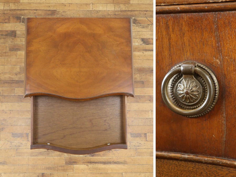 サイズ違いの引き出しが嬉しい サーペンタインフロント チェスト 80736