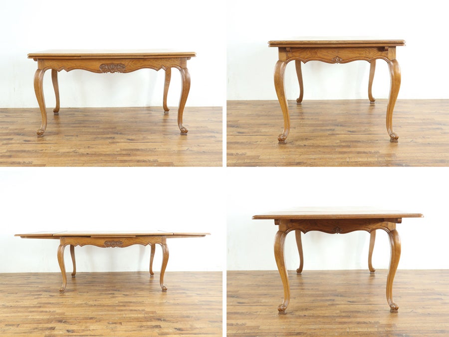 フランスらしい猫脚スタイル テーブル・チェア6脚セット 65383