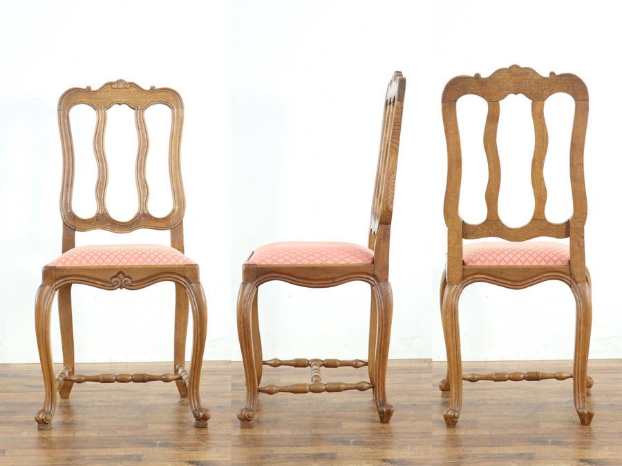 フランスらしい猫脚スタイル テーブル・チェア6脚セット 65383