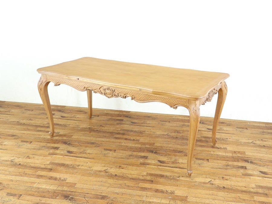 細長いテーブルが珍しい フランス テーブル・チェア6脚セット 65360