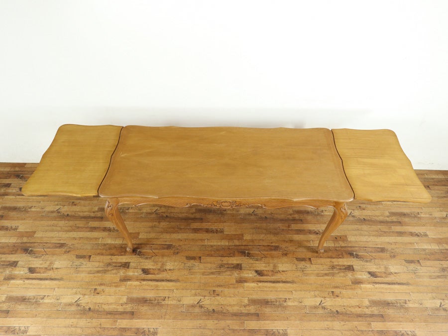 細長いテーブルが珍しい フランス テーブル・チェア6脚セット 65360