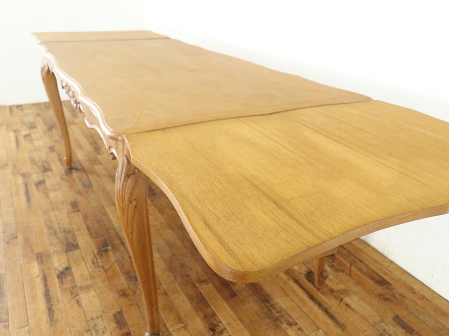 細長いテーブルが珍しい フランス テーブル・チェア6脚セット 65360