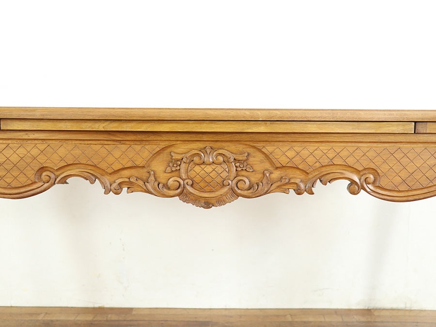 細長いテーブルが珍しい フランス テーブル・チェア6脚セット 65360