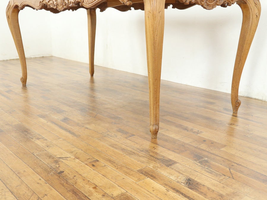 細長いテーブルが珍しい フランス テーブル・チェア6脚セット 65360