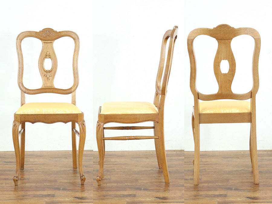 細長いテーブルが珍しい フランス テーブル・チェア6脚セット 65360