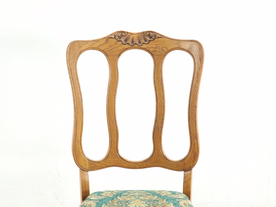 猫脚の軽やかな雰囲気 張替済ダイニングチェア 65368<br>在庫6脚