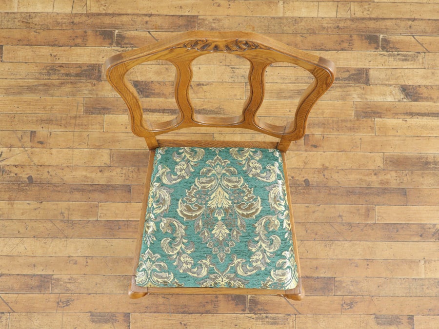 猫脚の軽やかな雰囲気 張替済ダイニングチェア 65368<br>在庫6脚