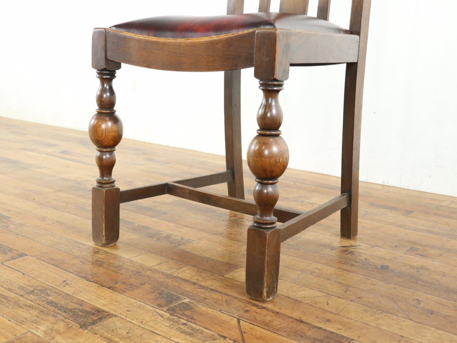 イギリスらしい落ち着き 張替済ダイニングチェア 80717<br>在庫4脚