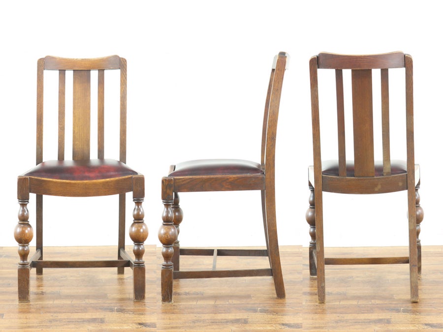 イギリスらしい落ち着き 張替済ダイニングチェア 80717<br>在庫4脚