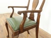 ウォールナットの杢目がアクセント 座面張替済クィーンアンアームチェア 80713b<br>在庫2脚