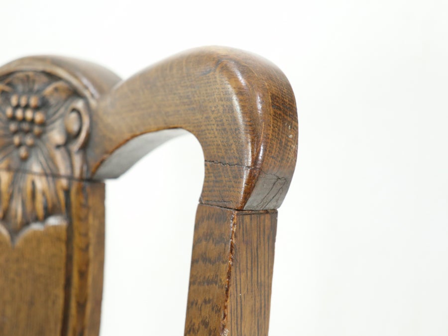 イギリスアンティーク家具らしい魅力 張替済ダイニングチェア 80546<br>在庫6脚