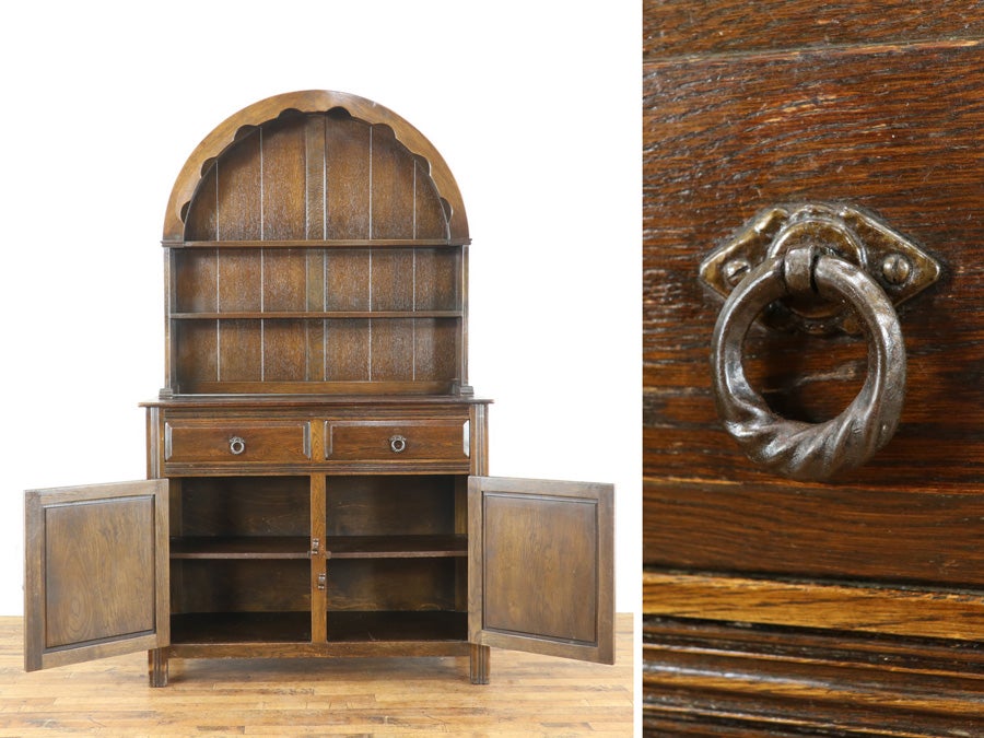 少し横幅広めの珍しいサイズ ドームトップカップボード 80697