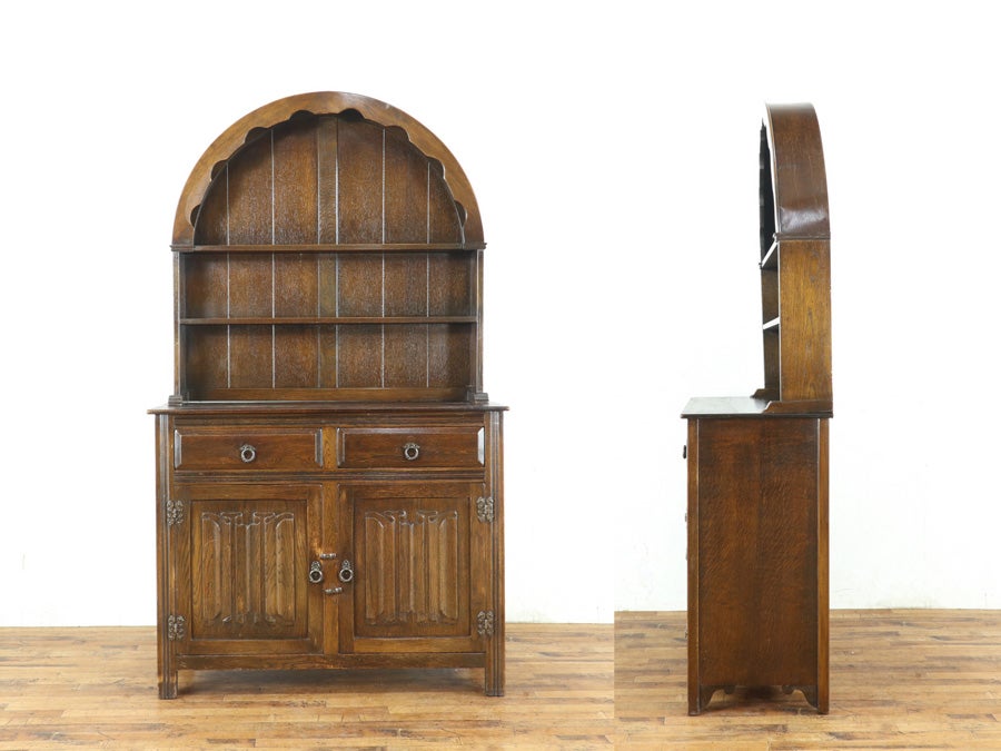 少し横幅広めの珍しいサイズ ドームトップカップボード 80697