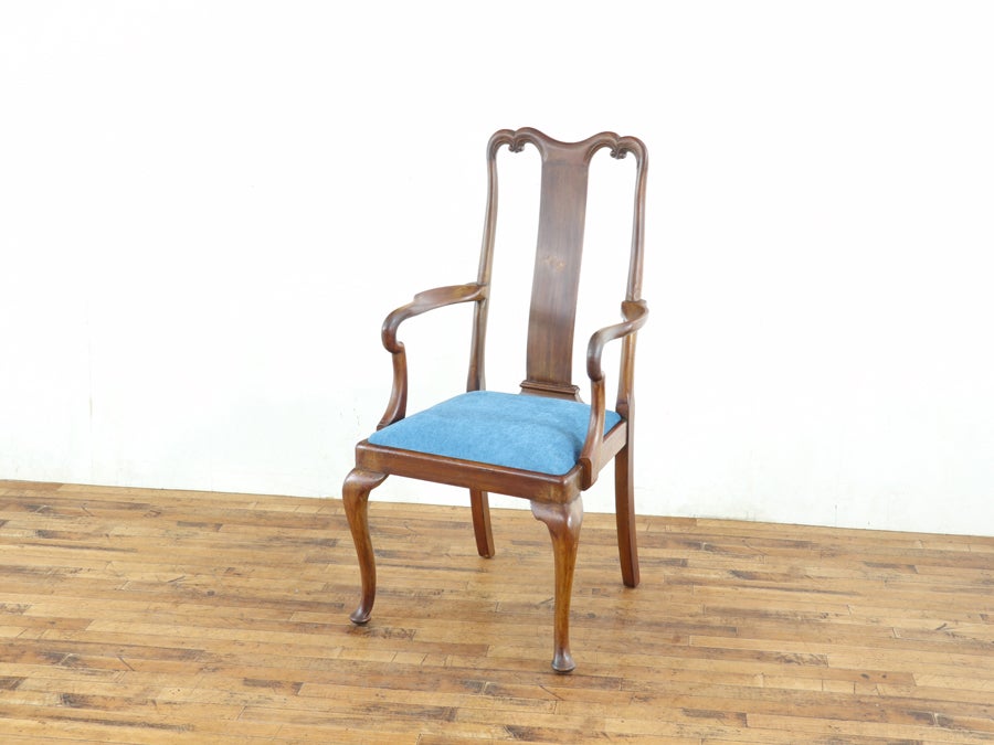 座面張替済クィーンアンアームチェア 80670a<br>在庫2脚