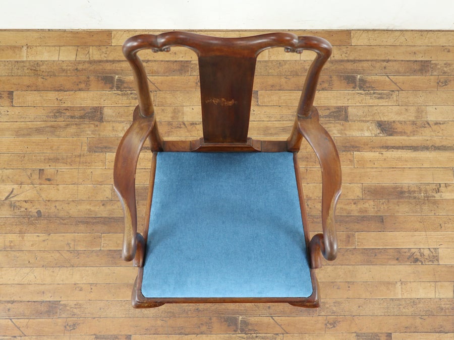 座面張替済クィーンアンアームチェア 80670a<br>在庫2脚