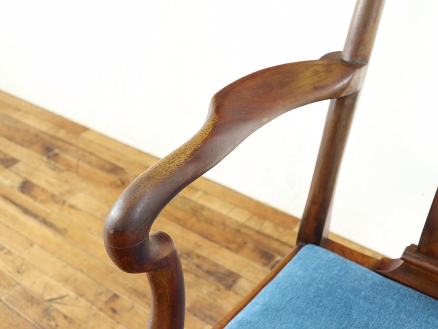 座面張替済クィーンアンアームチェア 80670a<br>在庫2脚