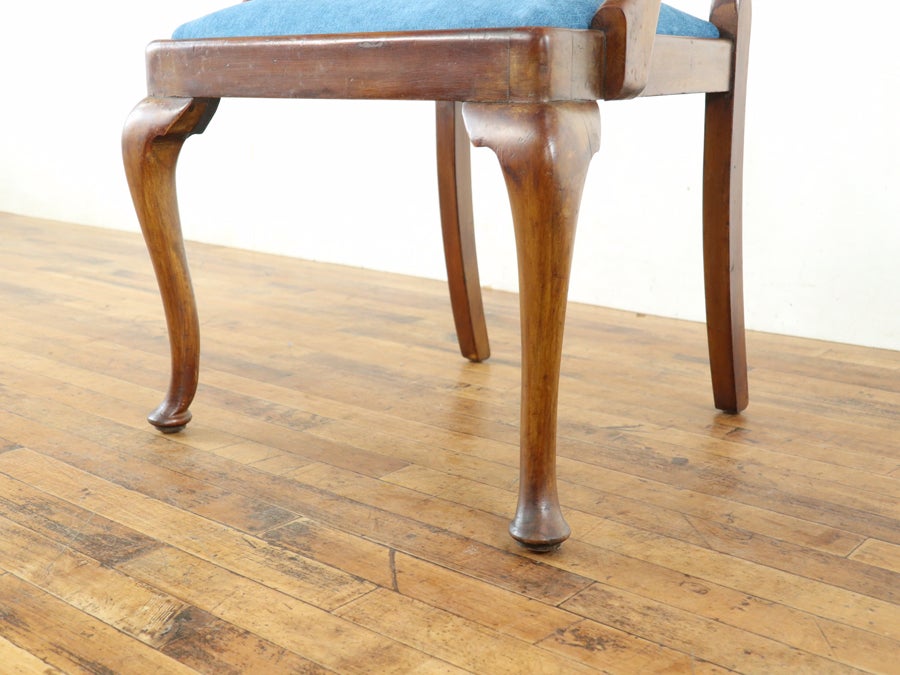 座面張替済クィーンアンアームチェア 80670a<br>在庫2脚