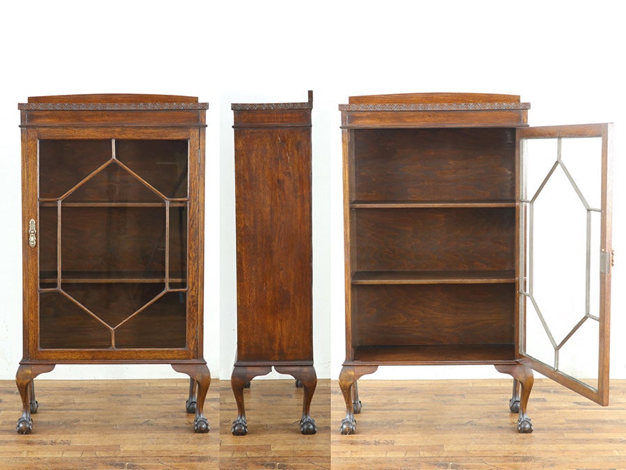 ボールアンドクロウが印象的で興味深い ブックケース 80882