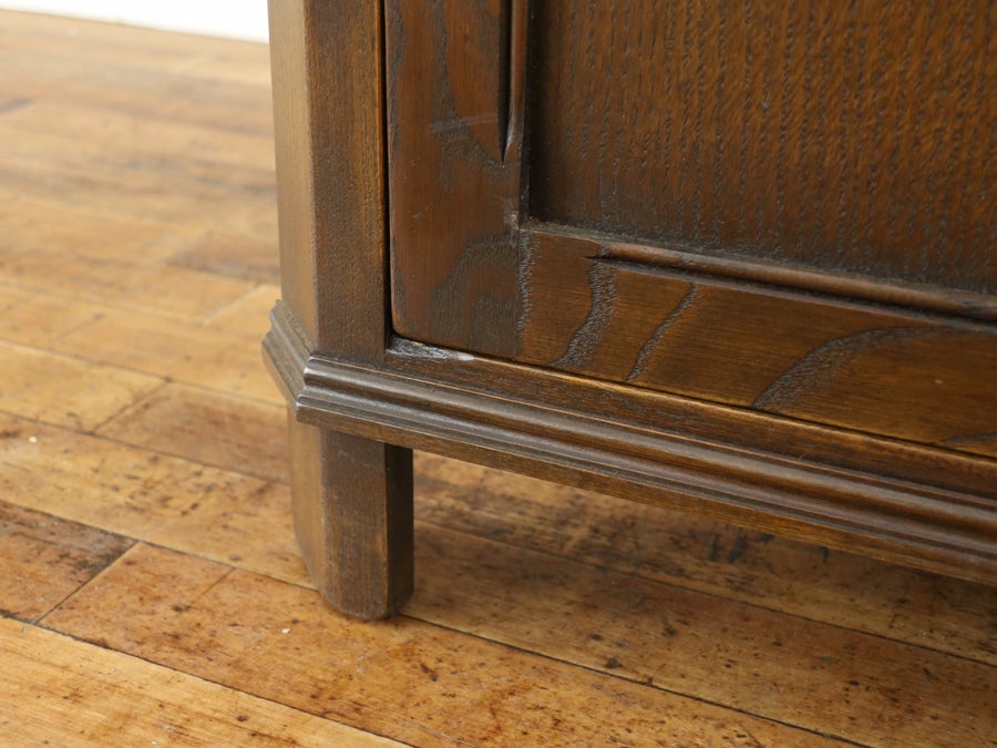 ステンドグラスとかっこいい彫刻 コーナーキャビネット 80835