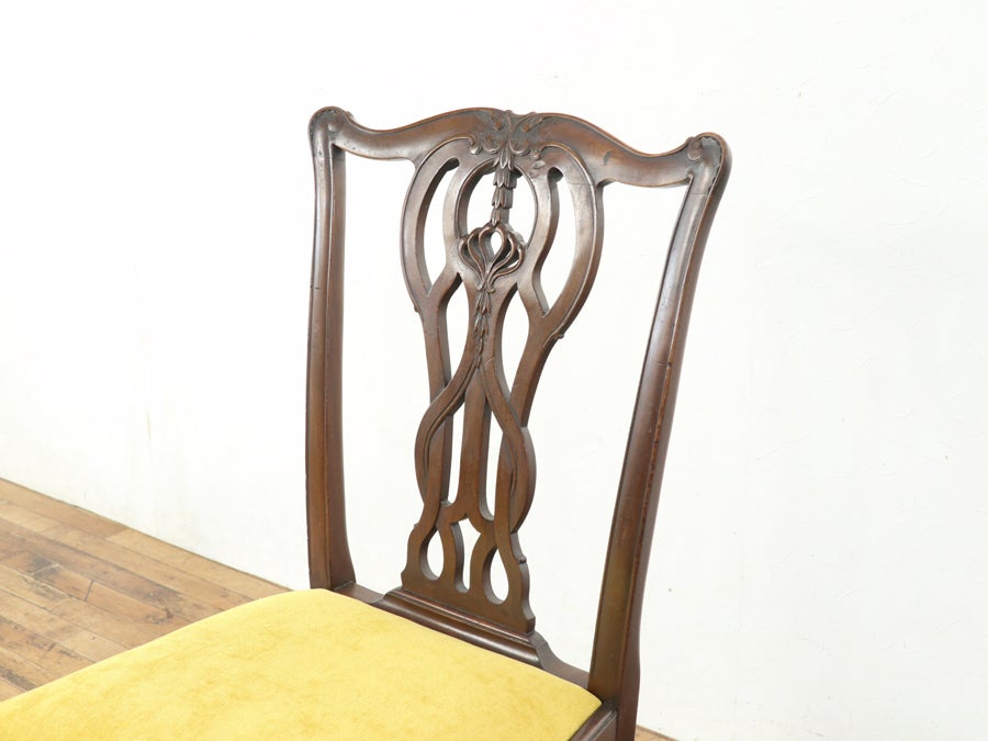 座面張替済 チッペンデール ダイニングチェア 80498<br>在庫2脚