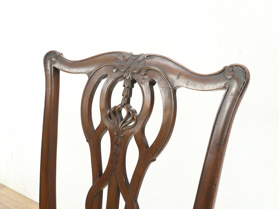 座面張替済 チッペンデール ダイニングチェア 80498<br>在庫2脚