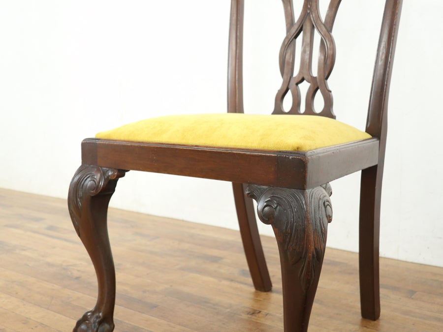 座面張替済 チッペンデール ダイニングチェア 80498<br>在庫2脚