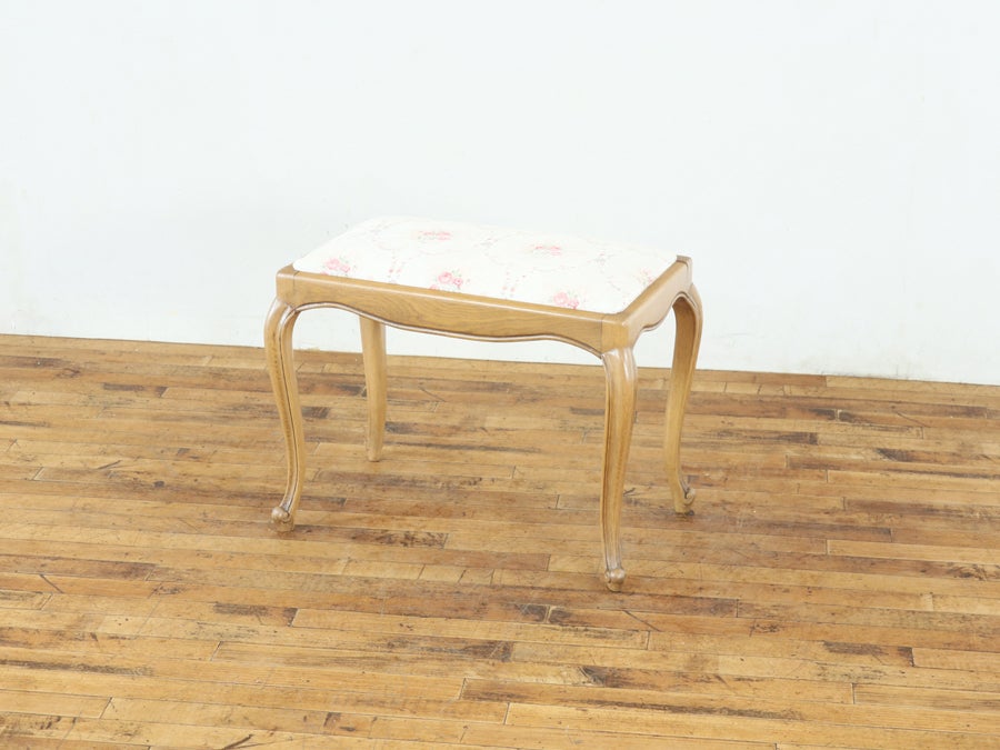 少し横長サイズ 張替済猫脚スツール 65415