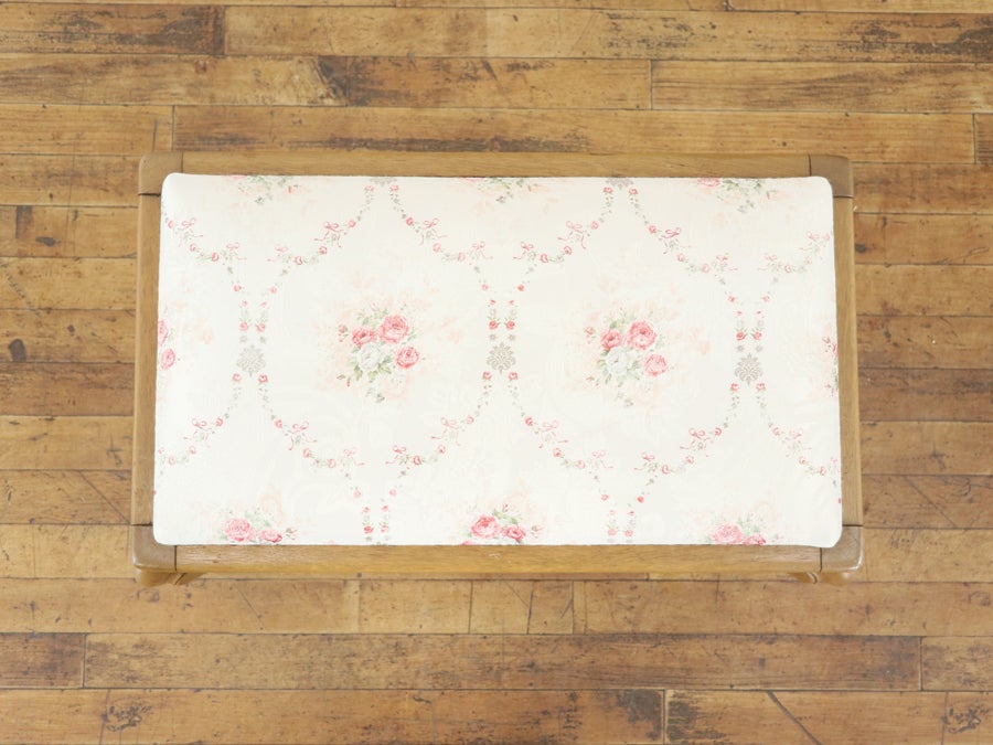 少し横長サイズ 張替済猫脚スツール 65415