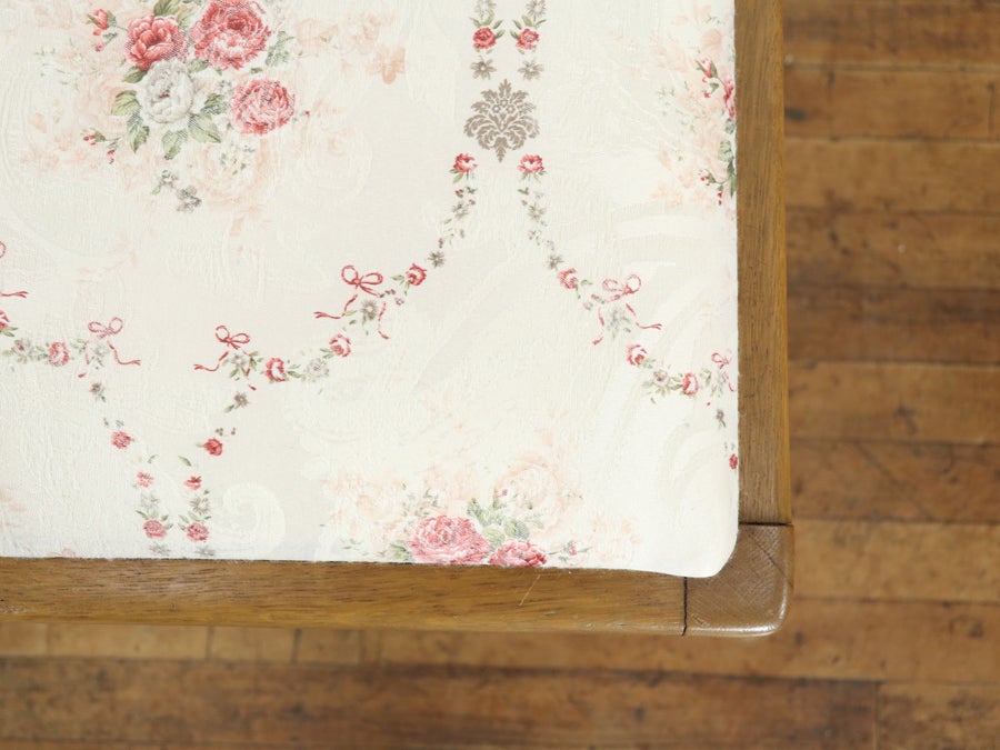 少し横長サイズ 張替済猫脚スツール 65415