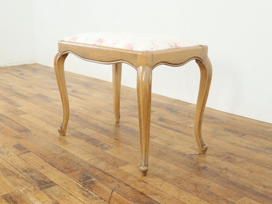 少し横長サイズ 張替済猫脚スツール 65415