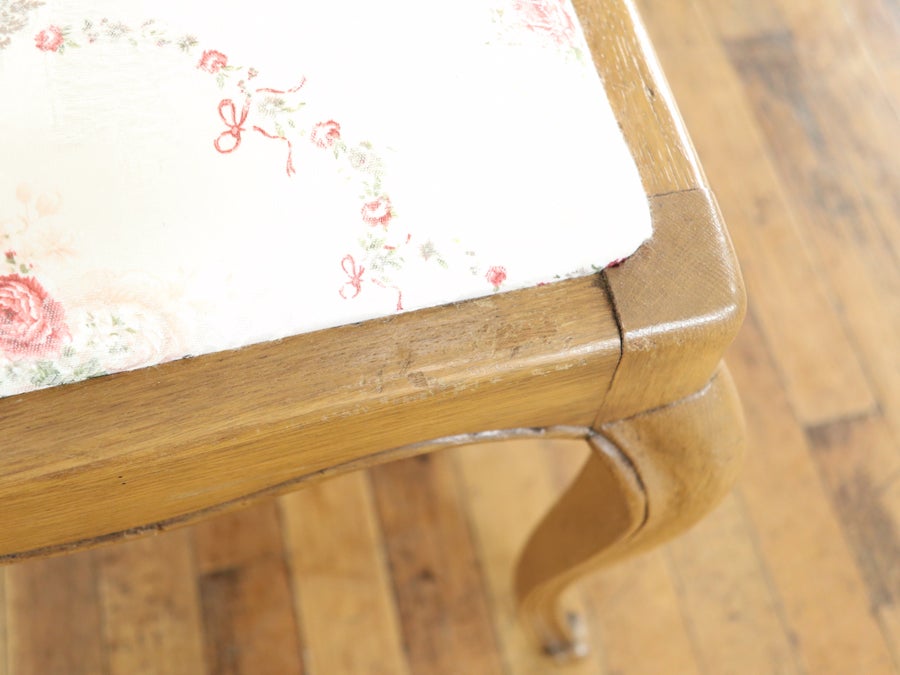 少し横長サイズ 張替済猫脚スツール 65415