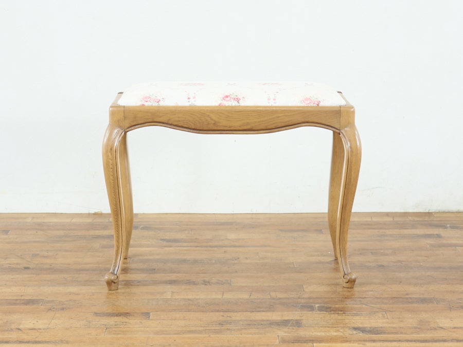 少し横長サイズ 張替済猫脚スツール 65415